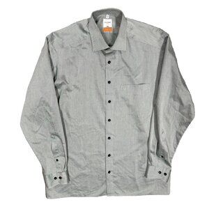 Olymp Luxor Modern Fit Dress Shirt Twill Grey 41 16 Large